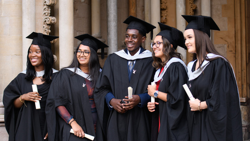 Students with degree certificates