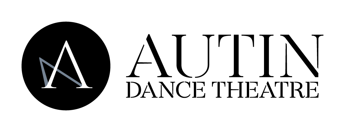 Black and white logo for Autin Dance Theatre