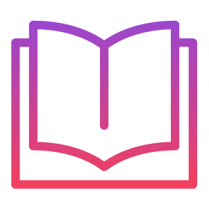 Icon showing an open book