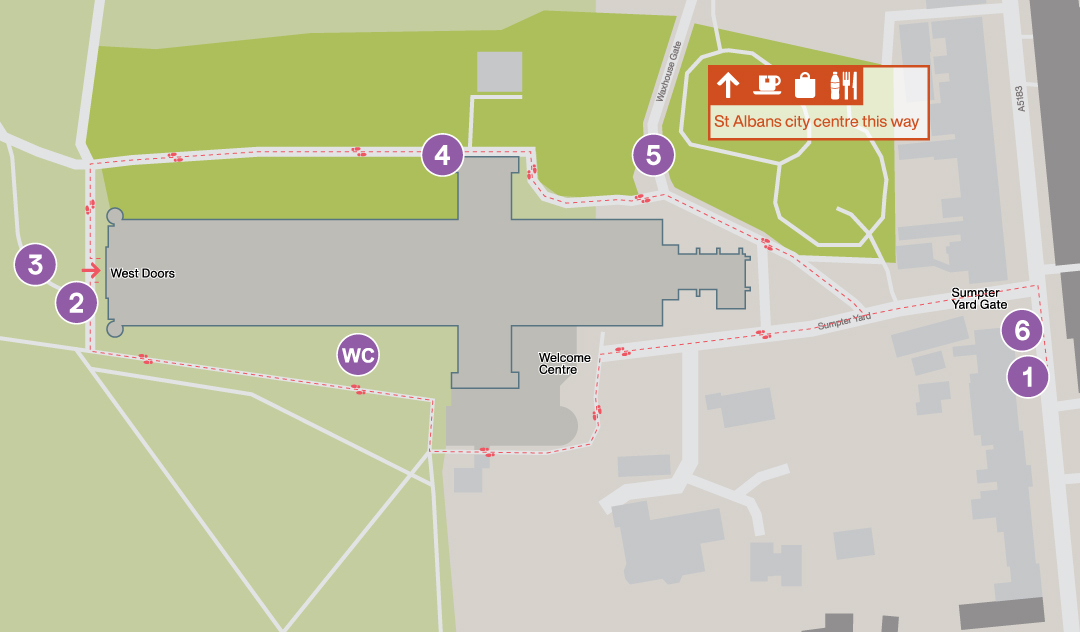 Map of graduation at St Albans Cathedral