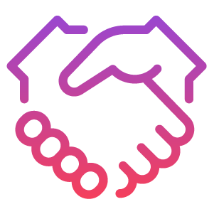 Icon showing a handshake